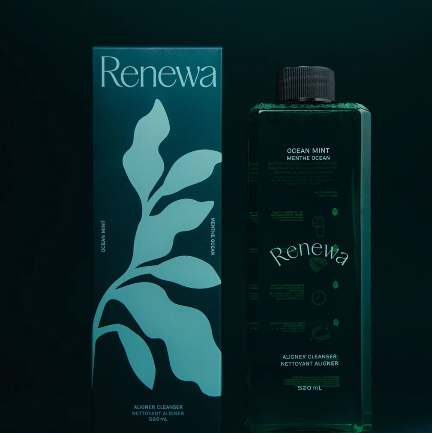 Renewa Aligner Cleanser Day-to-Day — Ocean Mint, 520 mL bottle and box